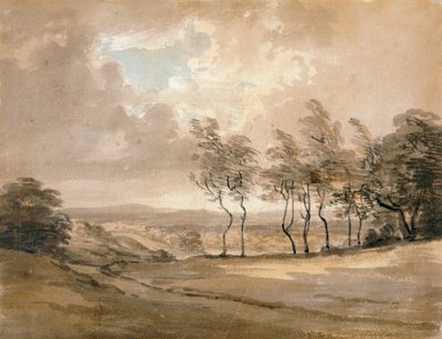 View of Hampstead Heath by Paul Sandby