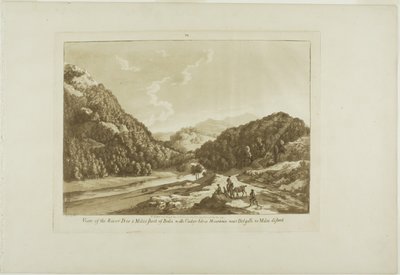 View of the River Dee 3 Miles Short of Bala, with Cadar-Idris Mountain near Dolgelli 30 Miles Distant, plate nine from Twelve Views in Wales by Paul Sandby