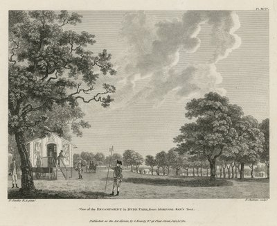 View of the Encampment in Hyde Park from Marshal Sax