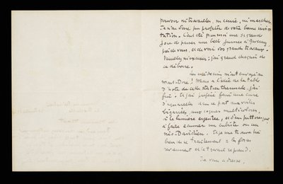 Autograph letter to Claude Monet, 21 July 1920 by Paul Signac