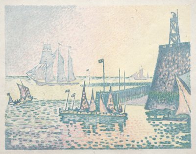 Evening, The Jetty at Vlissingen by Paul Signac