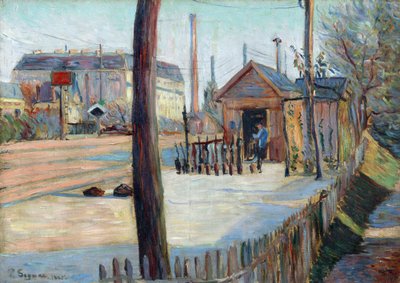Railway intersection near Bois Colombes by Paul Signac