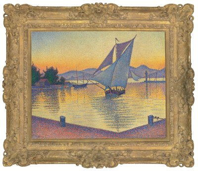 The Port at Sunset, Opus 236 (Saint-Tropez) by Paul Signac