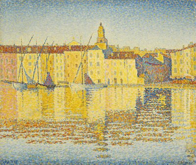 Houses of the Port, Saint Tropez by Paul Signac by Paul Signac