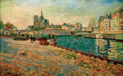 Notre-Dame, Saint-Louis Island, View from the Quai de la Tournelle by Paul Signac
