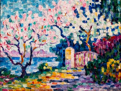 Pink Almond Trees in Bloom by Paul Signac