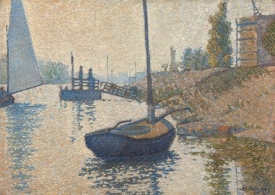 Ponton de la Félicité near Asnières (Opus no. 143). 1886 by Paul Signac