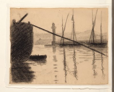 Saint-Tropez, the Pier Seen from the Shipyard by Paul Signac