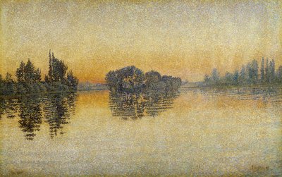 Sunset, Herblay by Paul Signac