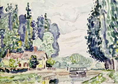 The Blue Poplars, 1903 by Paul Signac