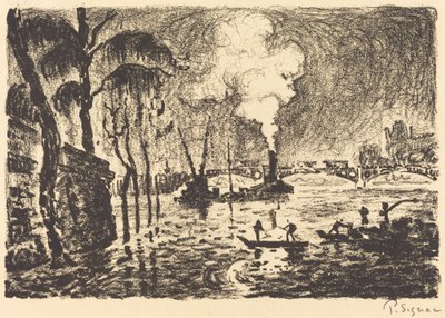 The Flooded Seine in 1910 by Paul Signac