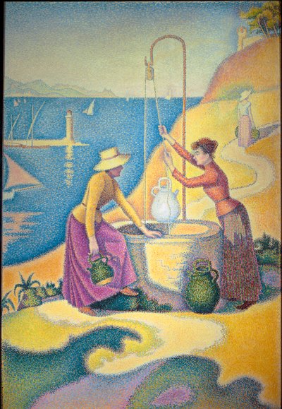 Women at the Well or Young Women of Provence at the Well by Paul Signac