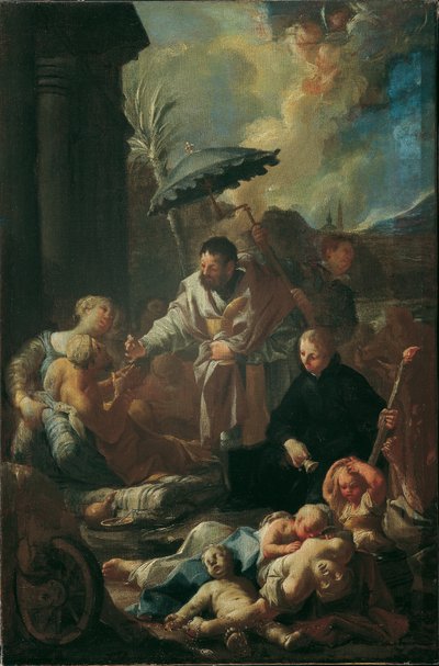 Saint Francis Xavier among the Plague Victims in Goa by Paul Troger