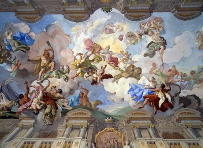 Painted Decors in Melk Abbey by Paul Troger