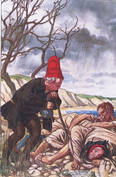 Four legs and two voices: A most delicate monster!, illustration from The Tempest, 1908 by Paul Vincent Woodroffe