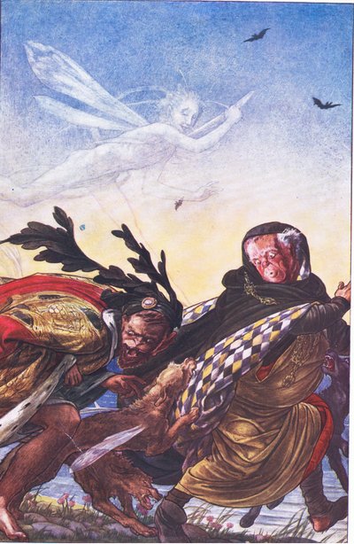 Fury! Fury! There, Tyrant, There Hark! Hark! (illustration from The Tempest) by Paul Vincent Woodroffe