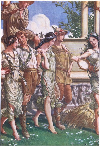 Juno, Ceres and the Masque of the Nymphs and Reaper (illustration from The Tempest) by Paul Vincent Woodroffe