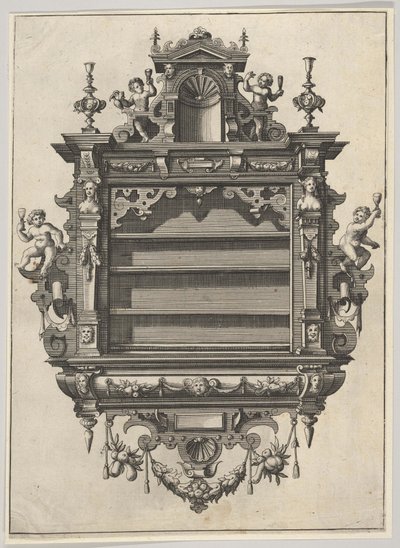 Wall-mounted Shelf Unit from Verscheyden Schrynwerck by Paul Vredeman de Vries