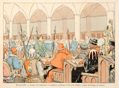 Illustration taken from the book Joan of Arc by Theodore Cahu and illustrated by Paul De Semant: May 29 by Paul de Semant