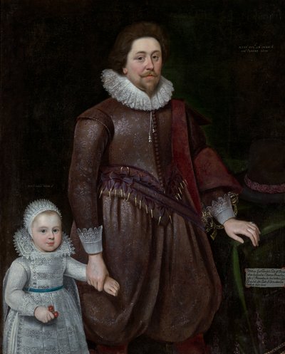 William, Lord Cavendish, Later Second Earl of Devonshire (1591-1628), and His Son by Paul van Somer