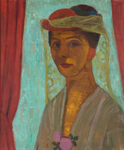 Self-portrait with Hat and Veil by Paula Modersohn Becker