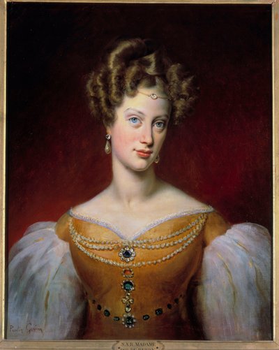 Portrait of Marie Caroline, Princess of Bourbon - Sicily and Duchess of Berry (1798-1870) by Paulin Jean Baptiste Guerin