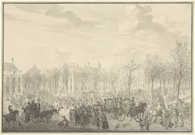 Arrival of Prince William V in The Hague, November 10, 1762 by Paulus Constantijn la Fargue (possibly)