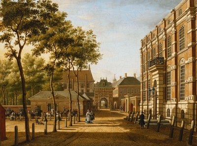 The Hague: the Mauritspoort and the Binnenhof Seen Across the Plein by Paulus Constantijn la Fargue