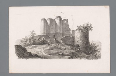 View of a Ruin with Tower (Principles of Landscapes series) by Paulus Lauters