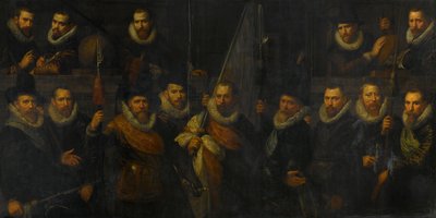 Officers and Other Civic Guardsmen of the IIIrd District of Amsterdam, Under the Command of Captain Jacob Gerritsz Hoyngh and Lieutenant Nanningh Florisz Cloeck by Paulus Moreelse