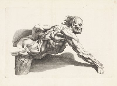 Anatomical Study of a Man Leaning Forward by Paulus Pontius