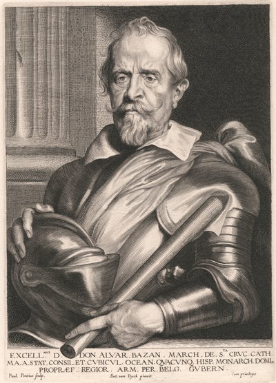 Excellmus. D. Don. Alvar. Bazan. March. de Sta. Cruc. Cath. Ma. a. Stat. Consilet. Cubicul. Ocean. Quacunq, Hisp. Monarch. Domi. Propræf. Regior. Arm. Per. Belg. Gubern. by Paulus Pontius