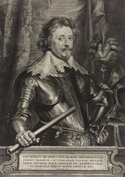 Frederico Henrico (Frederick Henry, Prince of Orange) (engraving on laid paper) by Paulus Pontius