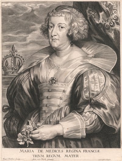 Maria de Medices Regina Franciae, Trium Regum Mater by Paulus Pontius