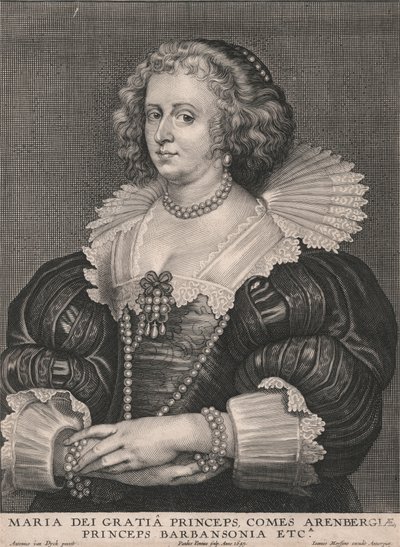Maria dei Gratia Princeps, Comes Arenbergiae, Princeps Barbansonia etc. by Paulus Pontius
