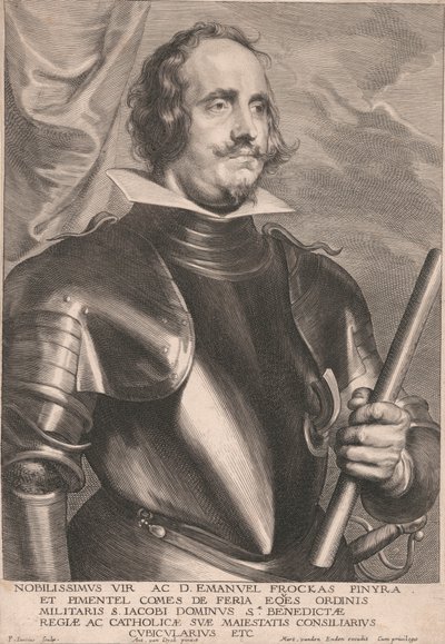 Nobleman Emanuel Frockas Finyra and Pimentel, Count of Feria, Knight of the Military Order of St. James, Lord of St. Benedict, Royal and Catholic Majesty