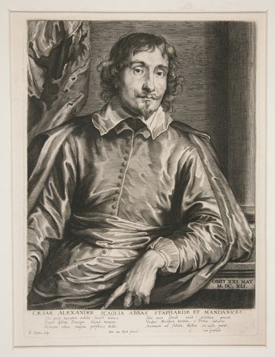 Portrait of Abbe Caesar Alexander Scaglia by Paulus Pontius