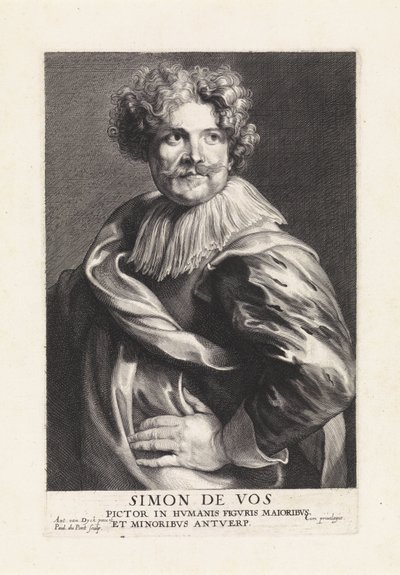 Portrait of the Painter Simon de Vos by Paulus Pontius