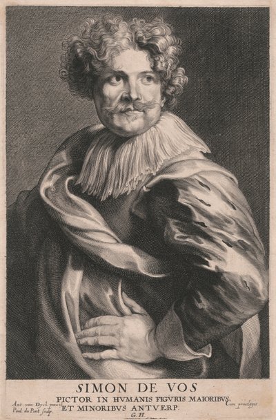 Simon de Vos, Painter of Major and Minor Human Figures, Antwerp by Paulus Pontius