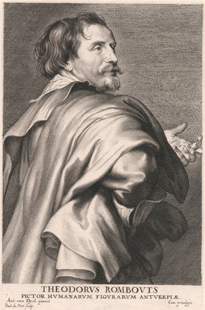 Theodorus Rombouts, Pictor Humanarum Figurarum Antuerpiæ by Paulus Pontius