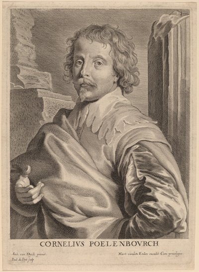 Cornelis van Poelenburgh by Paulus Pontius after Sir Anthony van Dyck