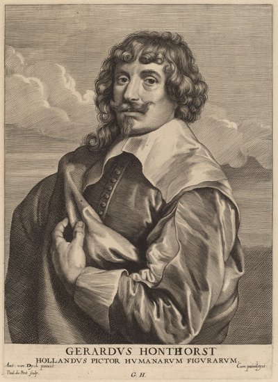Gerrit van Honthorst by Paulus Pontius after Sir Anthony van Dyck