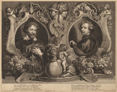 Rubens and van Dyck, a Double Portrait by Paulus Pontius, after Sir Anthony van Dyck and Erasmus Quellinus II