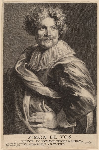 Simon de Vos by Paulus Pontius after Sir Anthony van Dyck