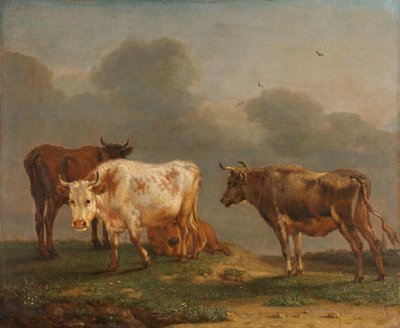 Four Young Bulls in a Meadow by Paulus Potter