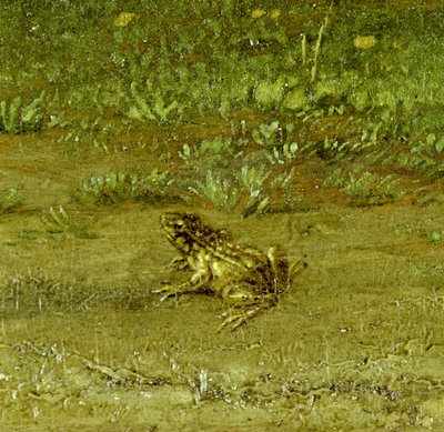 Toad, detail of A Fellow Countryman with his Herd by Paulus Potter