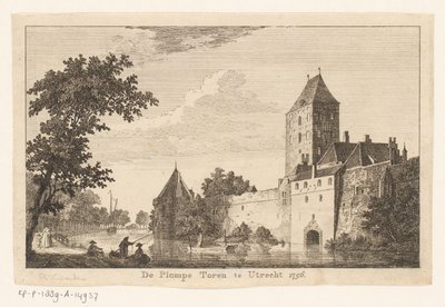 View of the Plompe Tower in Utrecht, 1756 by Paulus van Liender