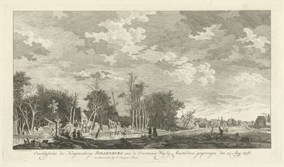 Ruins of the Sollenburg Gunpowder Factory After the Explosion on August 14, 1758, Overblyfselen der Kruytmakerye Sollenburg aan de Overtoomse Weg by Amsterdam, Gesprongen den 15 Aug. 1758 (title on object) by Paulus van Liender