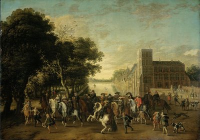 Prince Maurice of Orange accompanied by Frederick V and his wife Elizabeth Stuart by Pauwels van Hillegaert