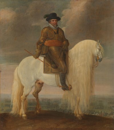 Prince Maurits Astride the White Warhorse Presented to Him after His Victory at Nieuwpoort by Pauwels van Hillegaert